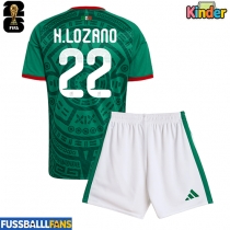 Mexiko Hirving Lozano #22 Heimtrikotsatz Kinder WM 2026 Kurzarm (+ Kurze Hosen)
